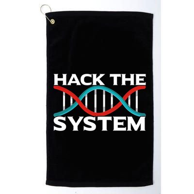 Diy Biology Dna Double Helix Hack The System Biohacker Gift Golf Towel
