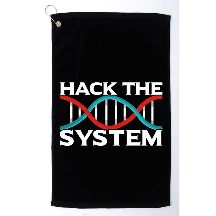 Diy Biology Dna Double Helix Hack The System Biohacker Gift Golf Towel