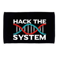 Diy Biology Dna Double Helix Hack The System Biohacker Gift Microfiber Hand Towel