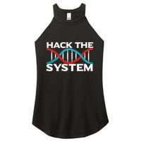 Diy Biology Dna Double Helix Hack The System Biohacker Gift Women's Perfect Tri Rocker Tank