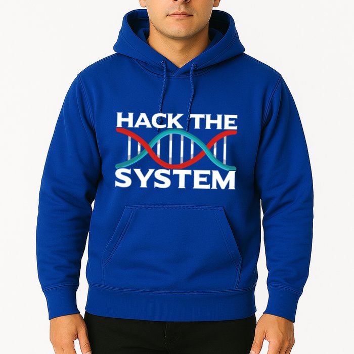 Diy Biology Dna Double Helix Hack The System Biohacker Gift Hoodie