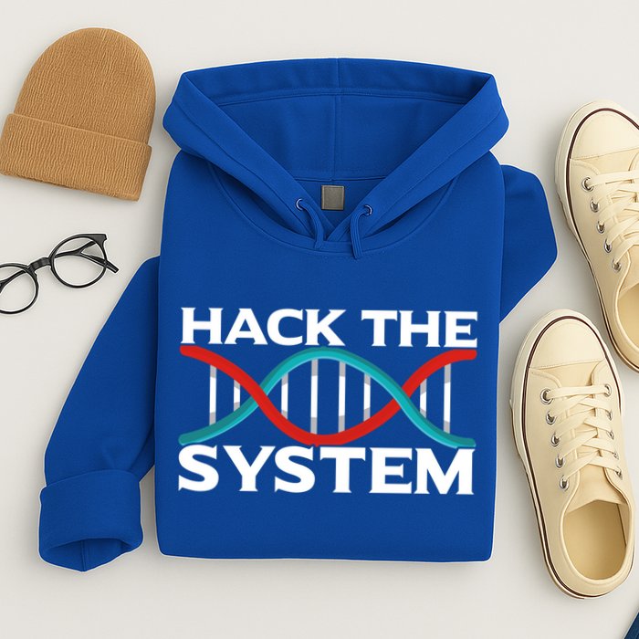 Diy Biology Dna Double Helix Hack The System Biohacker Gift Hoodie