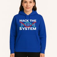 Diy Biology Dna Double Helix Hack The System Biohacker Gift Hoodie