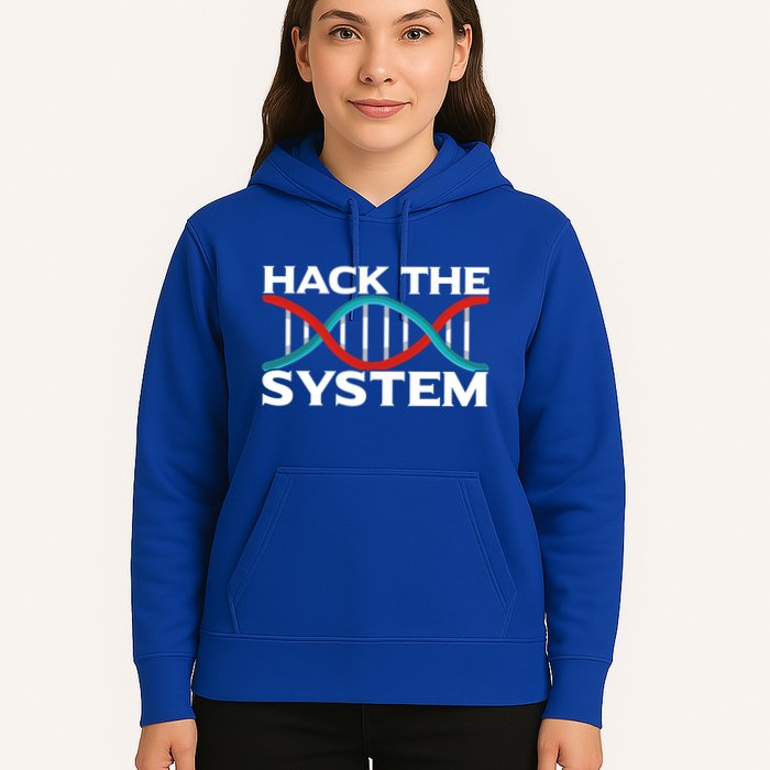 Diy Biology Dna Double Helix Hack The System Biohacker Gift Hoodie
