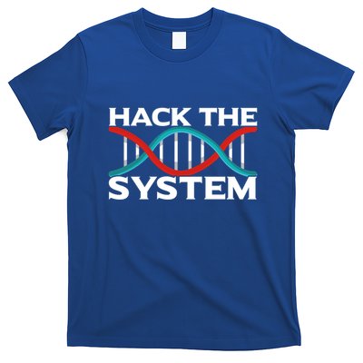 Diy Biology Dna Double Helix Hack The System Biohacker Gift T-Shirt