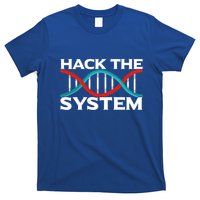 Diy Biology Dna Double Helix Hack The System Biohacker Gift T-Shirt