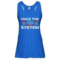 Diy Biology Dna Double Helix Hack The System Biohacker Gift Ladies Essential Flowy Tank