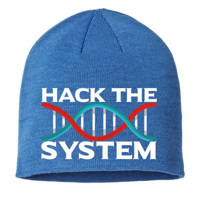 Diy Biology Dna Double Helix Hack The System Biohacker Gift Sustainable Beanie