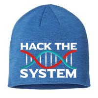 Diy Biology Dna Double Helix Hack The System Biohacker Gift Sustainable Beanie
