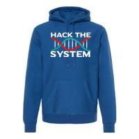 Diy Biology Dna Double Helix Hack The System Biohacker Gift Premium Hoodie