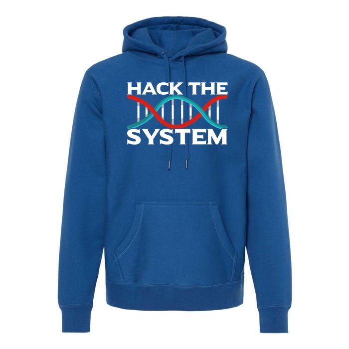 Diy Biology Dna Double Helix Hack The System Biohacker Gift Premium Hoodie