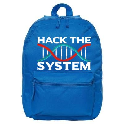 Diy Biology Dna Double Helix Hack The System Biohacker Gift 16 in Basic Backpack
