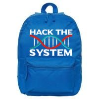 Diy Biology Dna Double Helix Hack The System Biohacker Gift 16 in Basic Backpack