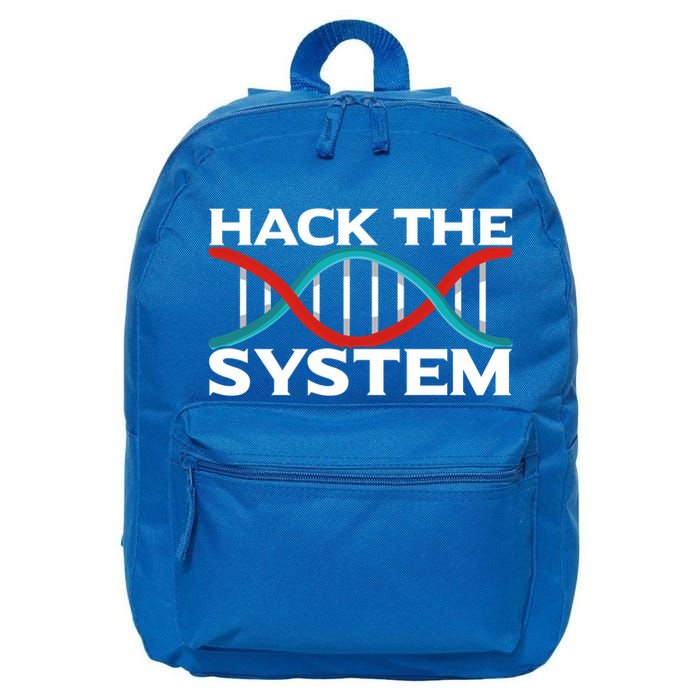 Diy Biology Dna Double Helix Hack The System Biohacker Gift 16 in Basic Backpack