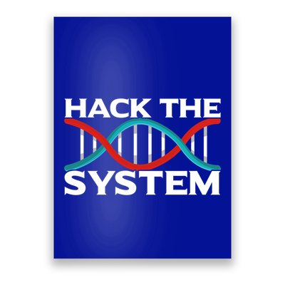 Diy Biology Dna Double Helix Hack The System Biohacker Gift Poster
