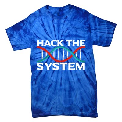 Diy Biology Dna Double Helix Hack The System Biohacker Gift Tie-Dye T-Shirt