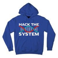 Diy Biology Dna Double Helix Hack The System Biohacker Gift Tall Hoodie