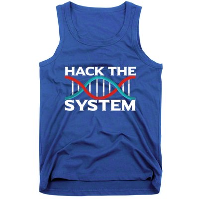 Diy Biology Dna Double Helix Hack The System Biohacker Gift Tank Top