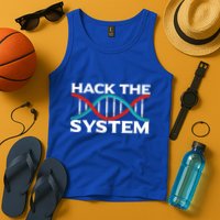 Diy Biology Dna Double Helix Hack The System Biohacker Gift Tank Top