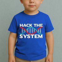Diy Biology Dna Double Helix Hack The System Biohacker Gift Toddler T-Shirt