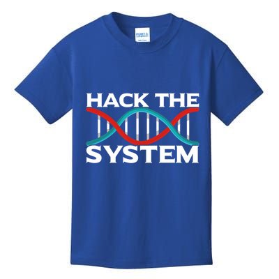 Diy Biology Dna Double Helix Hack The System Biohacker Gift Kids T-Shirt