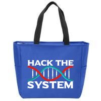 Diy Biology Dna Double Helix Hack The System Biohacker Gift Zip Tote Bag