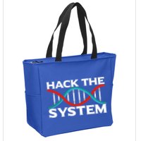 Diy Biology Dna Double Helix Hack The System Biohacker Gift Zip Tote Bag