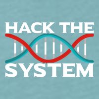 Diy Biology Dna Double Helix Hack The System Biohacker Gift Sueded Cloud Jersey T-Shirt