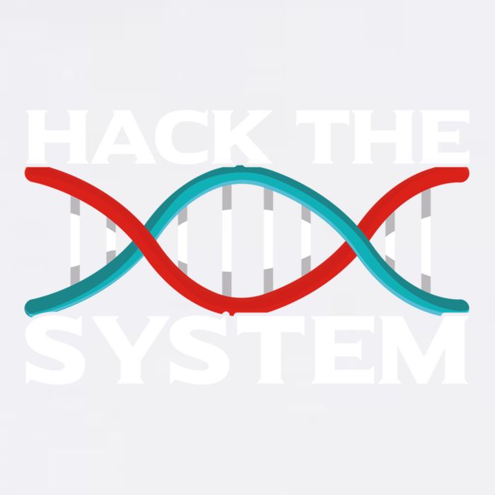 Diy Biology Dna Double Helix Hack The System Biohacker Gift Garment-Dyed Sweatshirt