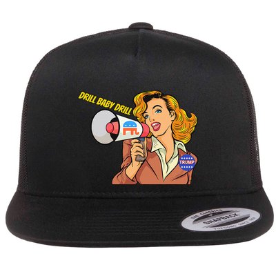Drill Baby Drill Oilfield Ultra Maga Trump Vance Flatbill Hat