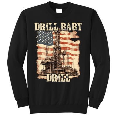 Drill Baby Drill American Flag Design Sweatshirt