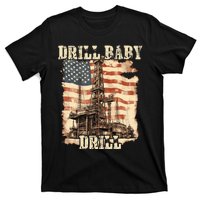 Drill Baby Drill American Flag Design T-Shirt