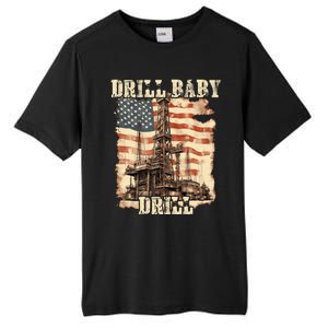 Drill Baby Drill American Flag Design Tall Fusion ChromaSoft Performance T-Shirt