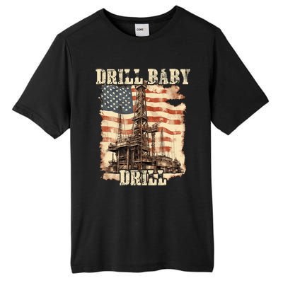 Drill Baby Drill American Flag Design Tall Fusion ChromaSoft Performance T-Shirt