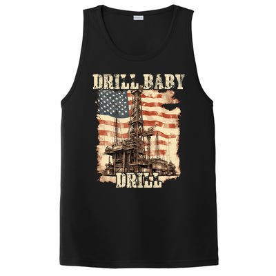 Drill Baby Drill American Flag Design PosiCharge Competitor Tank