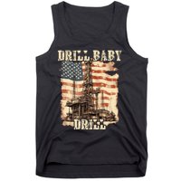 Drill Baby Drill American Flag Design Tank Top