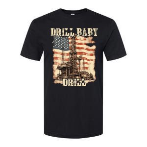 Drill Baby Drill American Flag Design Softstyle CVC T-Shirt