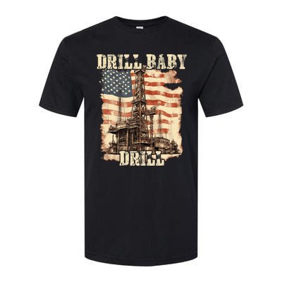 Drill Baby Drill American Flag Design Softstyle® CVC T-Shirt