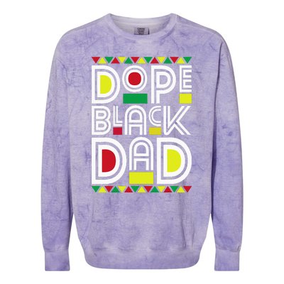 Dope Black Dad Black History Month Juneteenth 1865 Colorblast Crewneck Sweatshirt