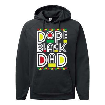 Dope Black Dad Black History Month Juneteenth 1865 Performance Fleece Hoodie