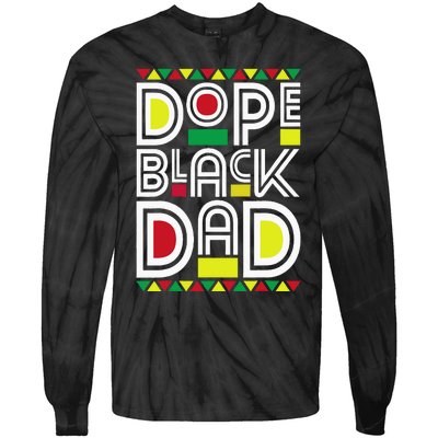 Dope Black Dad Black History Month Juneteenth 1865 Tie-Dye Long Sleeve Shirt