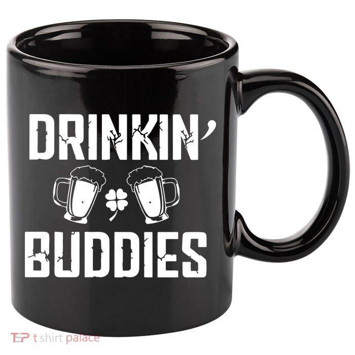 Drinkin Buddies 11oz C Handle Ceramic Mug
