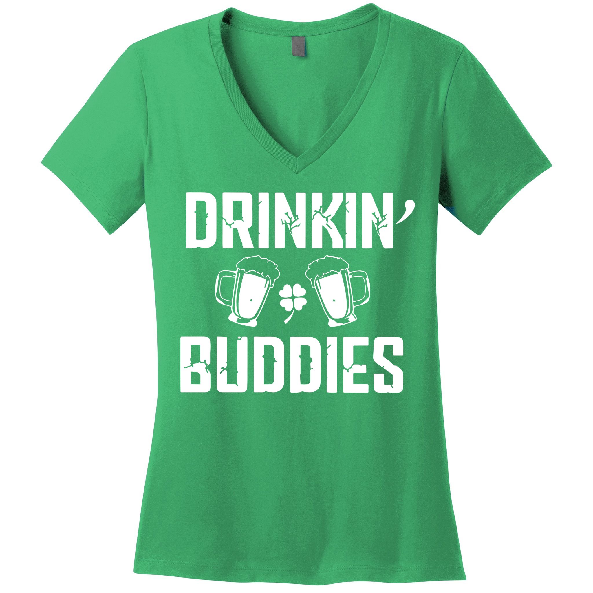 Drinkin Buddies Women's V-Neck T-Shirt