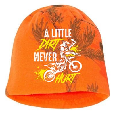 Dirt Bike Dirt Never Hurt Motocross Kati - Camo Knit Beanie