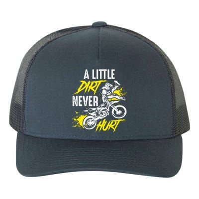 Dirt Bike Dirt Never Hurt Motocross Yupoong Adult 5-Panel Trucker Hat