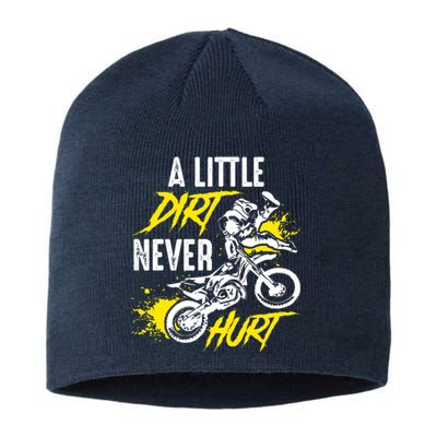 Dirt Bike Dirt Never Hurt Motocross Sustainable Beanie