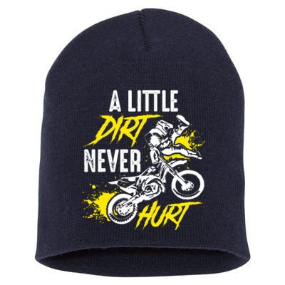 Dirt Bike Dirt Never Hurt Motocross Short Acrylic Beanie