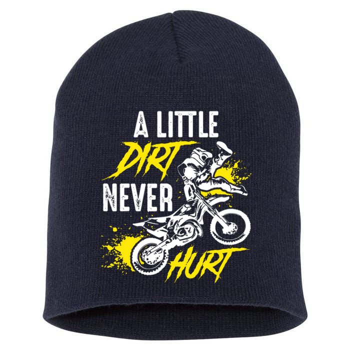 Dirt Bike Dirt Never Hurt Motocross Short Acrylic Beanie