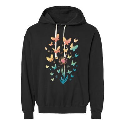 Dandelion Butterfly Garment-Dyed Fleece Hoodie