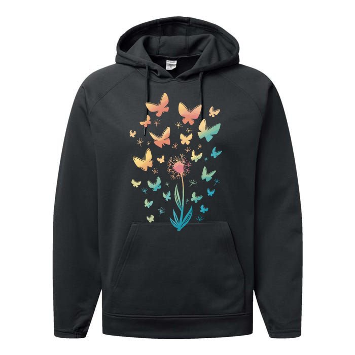 Dandelion Butterfly Performance Fleece Hoodie